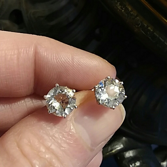 HERKIMER DIAMOND QUARTZ EARRINGS - Picture 4 of 8